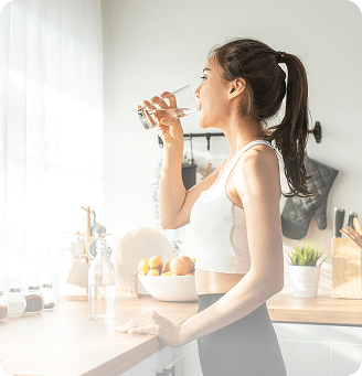 Woman drinking water